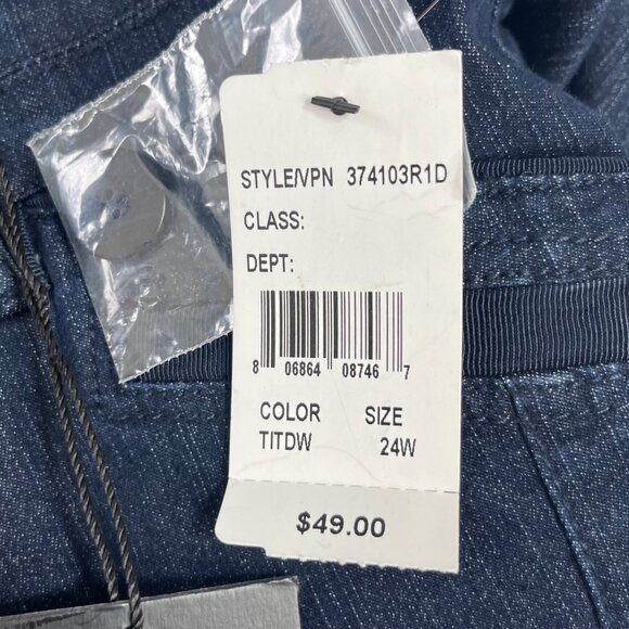 Intro Capri Pants Jeans Womens Size 24W Dark Wash Comfort Waist New - Picture 12 of 12